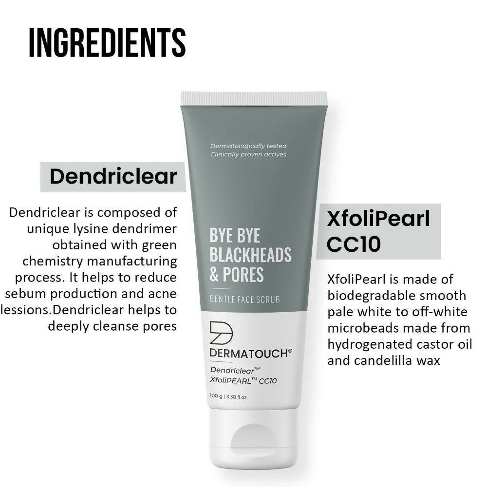 Dermatouch Bye Bye Blackheads & Pores Gentle Face Scrub - Distacart