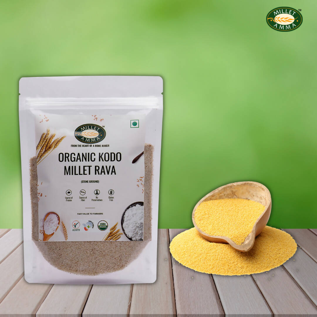 Millet Amma Organic Kodo Millet Rava - Distacart