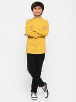 Thumbnail for Manet Ethnic Full Sleeves Candy Printed Shirt - Yellow - Distacart