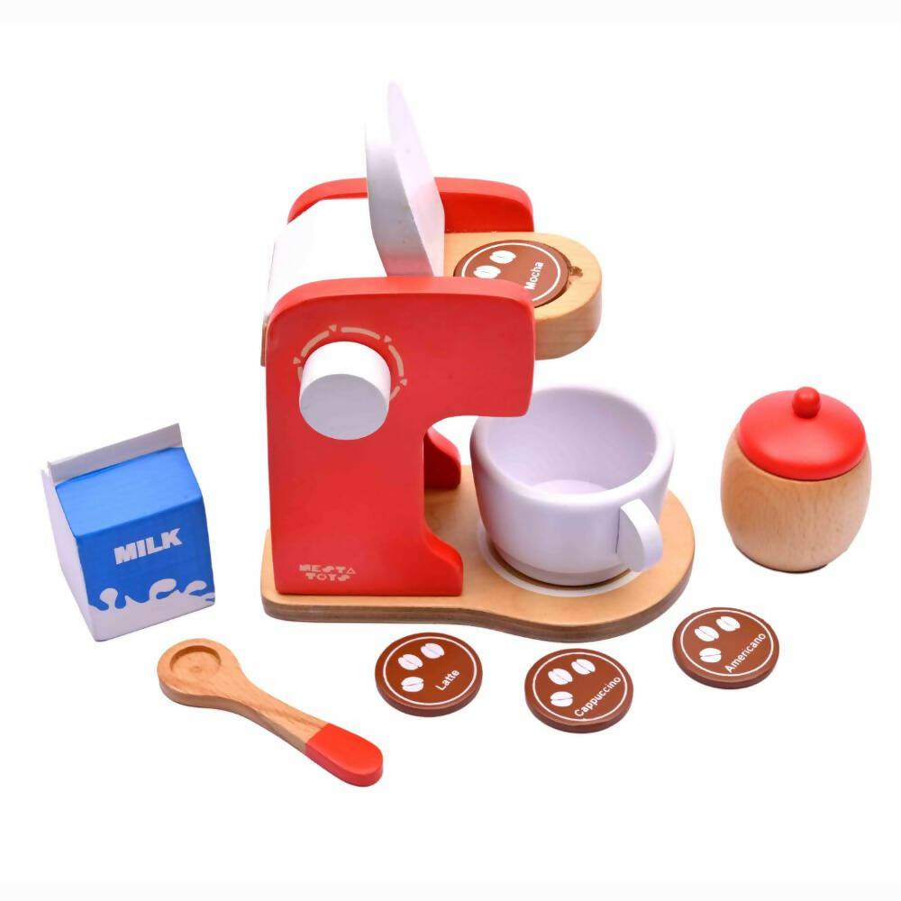 Nesta Toys Wooden Coffee Maker Toy - Multicolor - Distacart