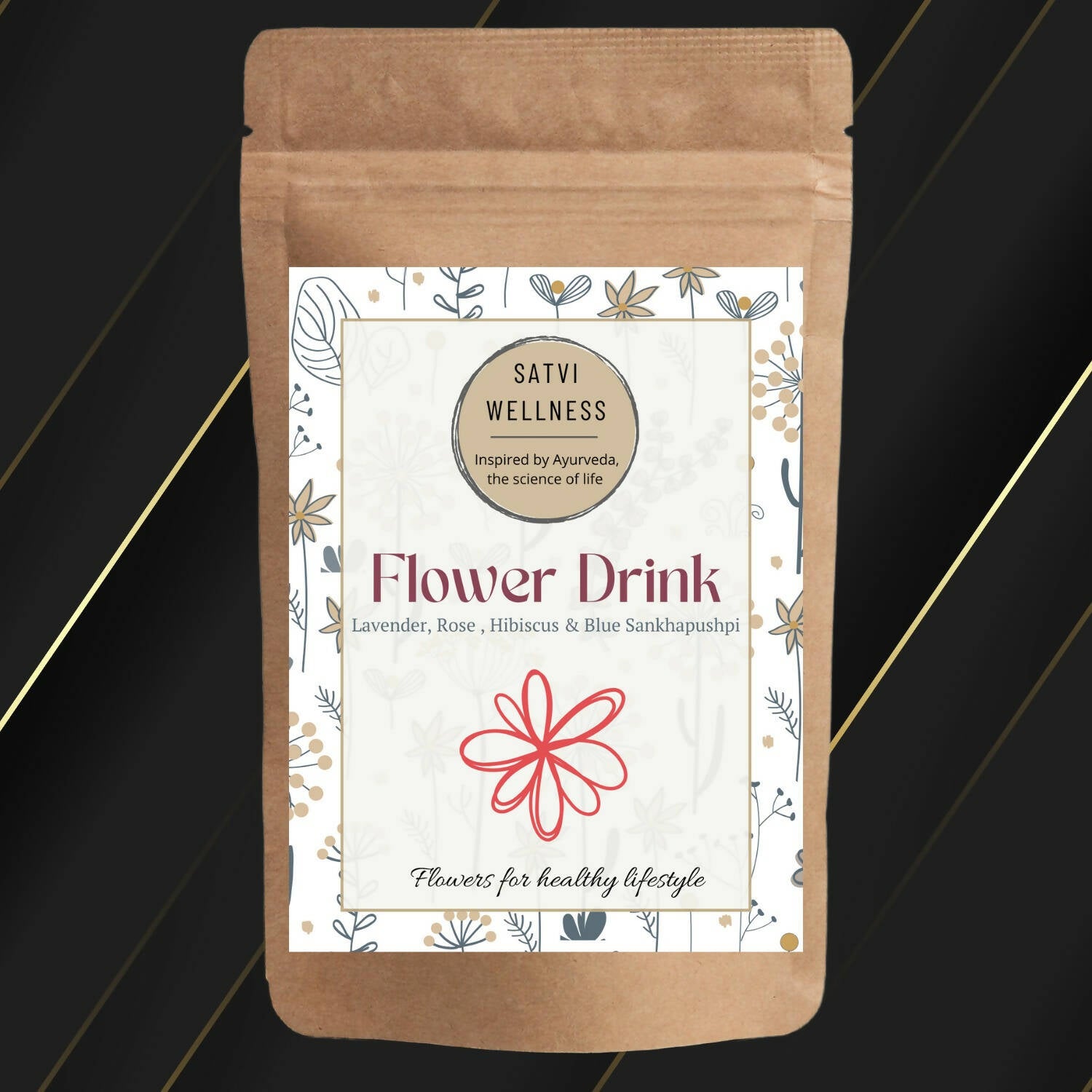 Satvi Wellness Mix Flower Drink | Mixed Flower tea - Distacart