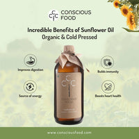 Thumbnail for Conscious Food Organic Sunflower Cold Pressed Oil