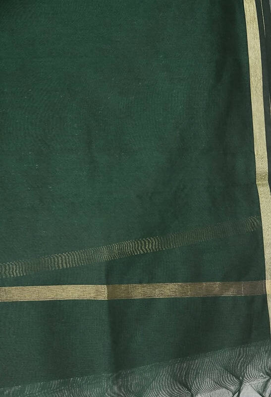 Mominos Fashion Moeza Banarsi Piping Bottle Green Dupatta - Distacart