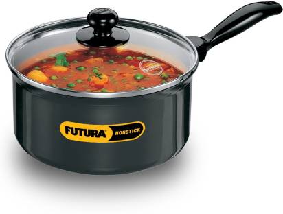 Hawkins Futura Non-stick Sauce Pan 20 cm Diameter with Lid 3 L (NS30G) - Distacart