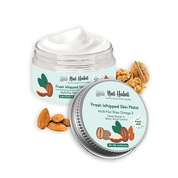Nat Habit Multi-Nut Shea Omega-3 Fresh Whipped Skin Malai - Distacart