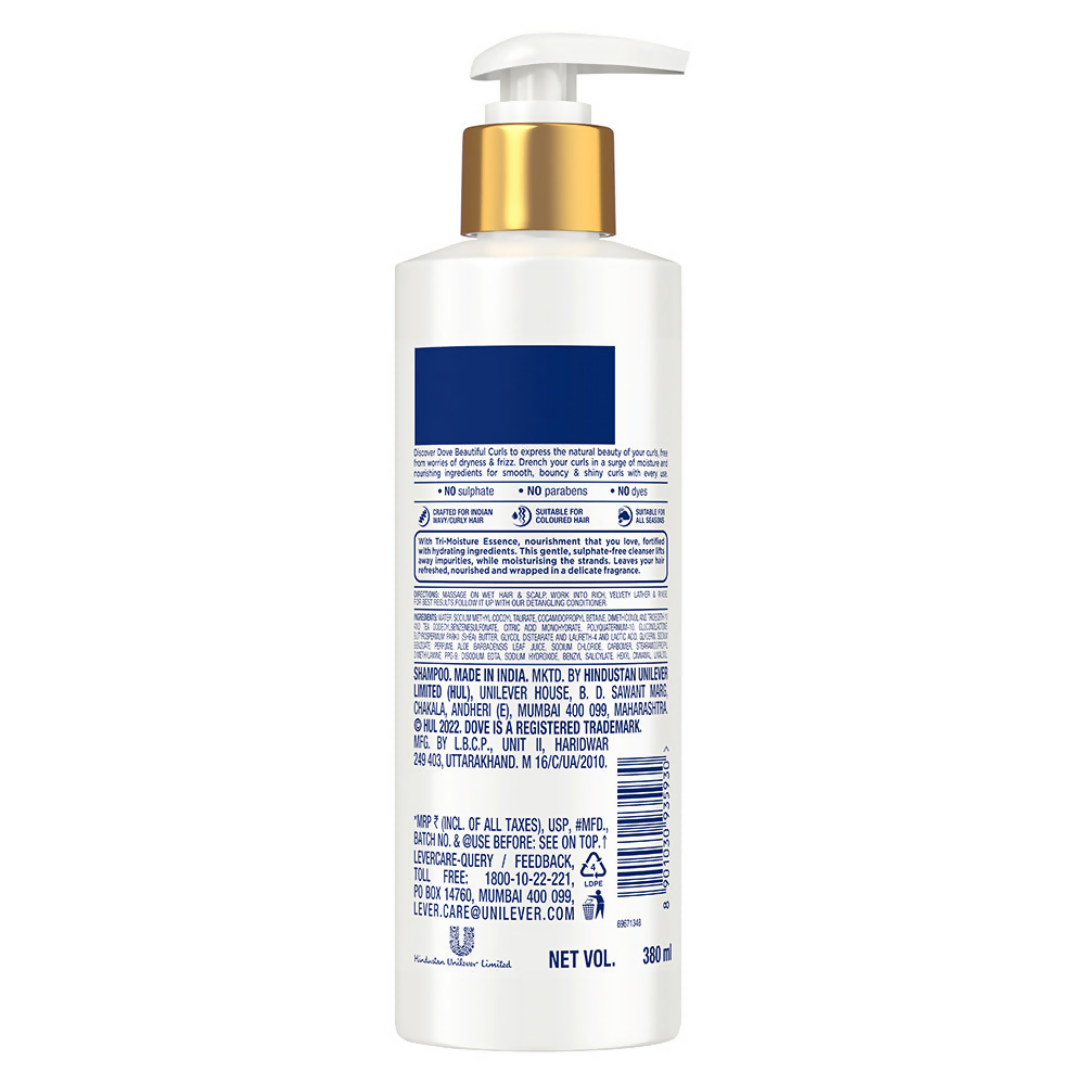 Dove Beautiful Curls Hydrating Shampoo - Distacart
