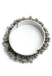 Thumbnail for Mominos Fashion Kamal Johar Oxidised Silver-Plated Ghungroo Handcraft Alloy Bracelet