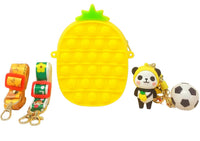 Thumbnail for Sardar Ji Ki Dukan Pop It Bag Pineapple Shape Sling Bag Silicone Adorable Bag With 2 Straps And Cute Keychain Accessory -Multicolor (Pineapple Yellow) - Distacart
