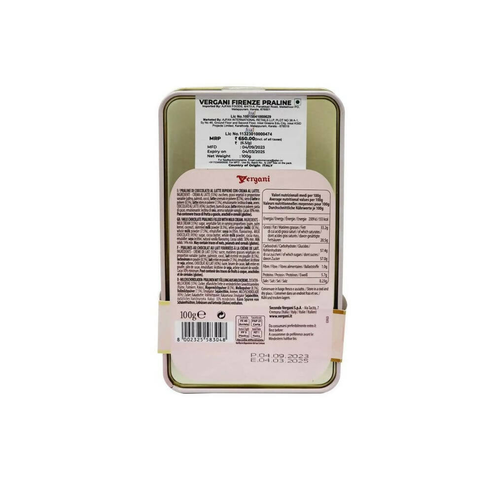 Ajfan Milk Chocolate Cream Pralines in Firenze Gift Tin - Distacart