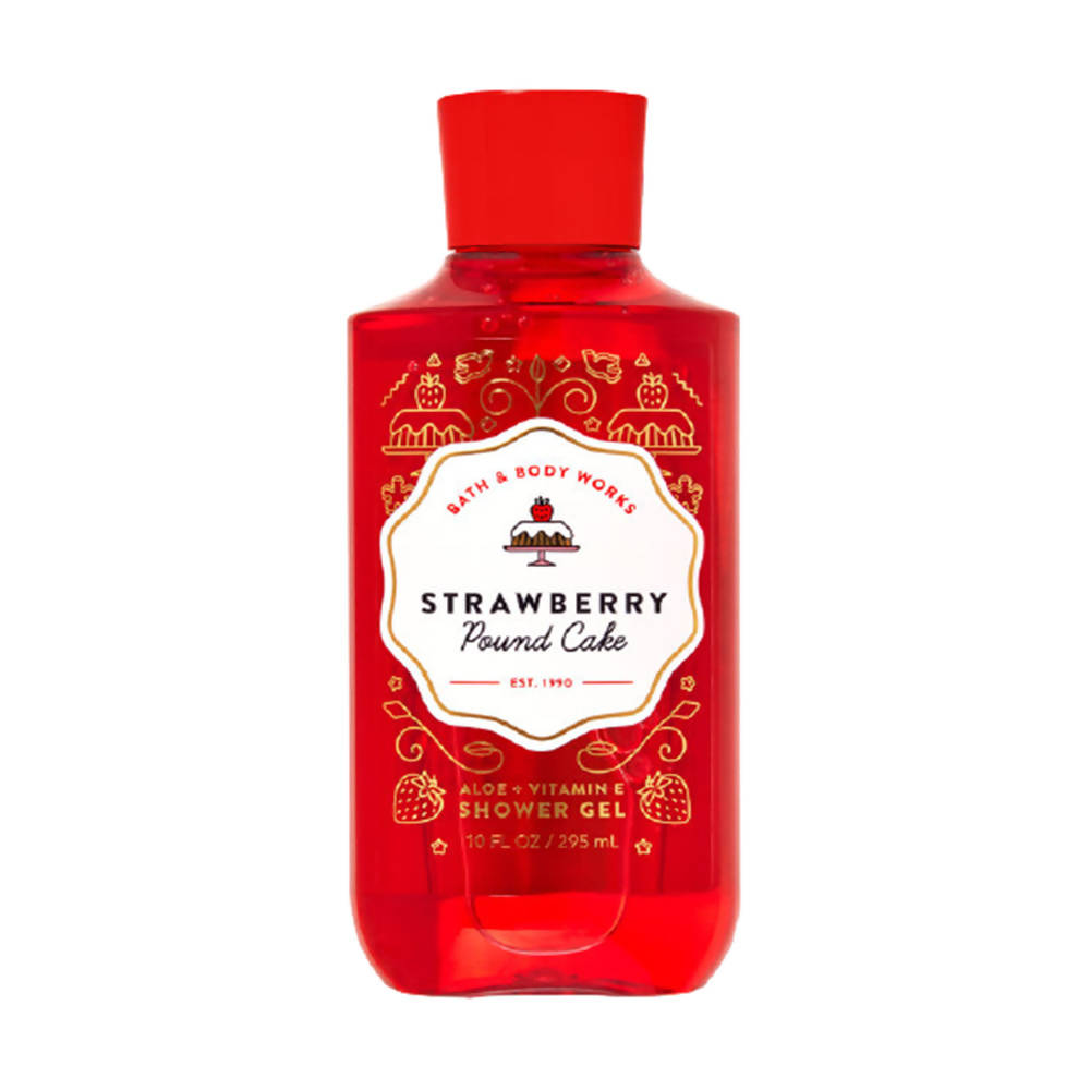 Bath & Body Works Strawberry Pound Cake Aloe + Vitamin E Shower Gel