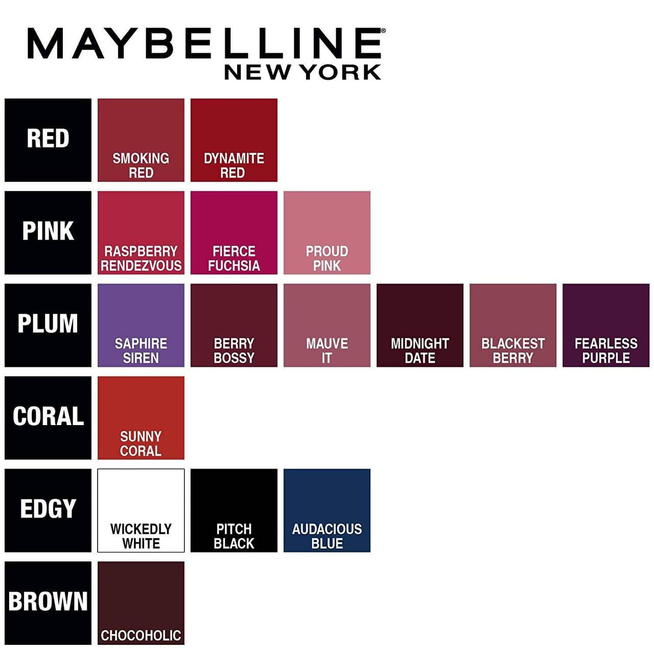 Maybelline New York Color Sensational Creamy Matte Lipstick/903 Midnight Date - Distacart