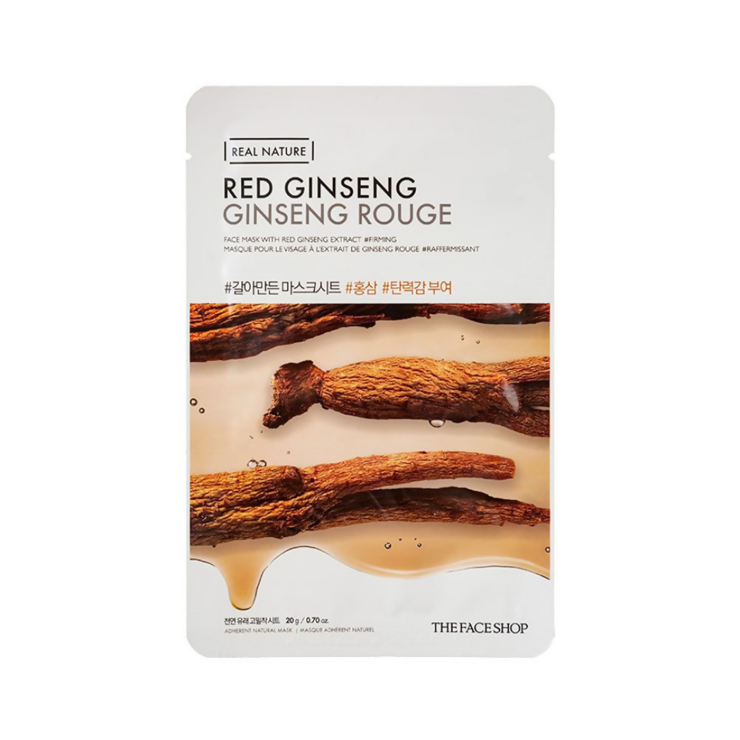 The Face Shop Real Nature Red Ginseng Face Mask - Distacart