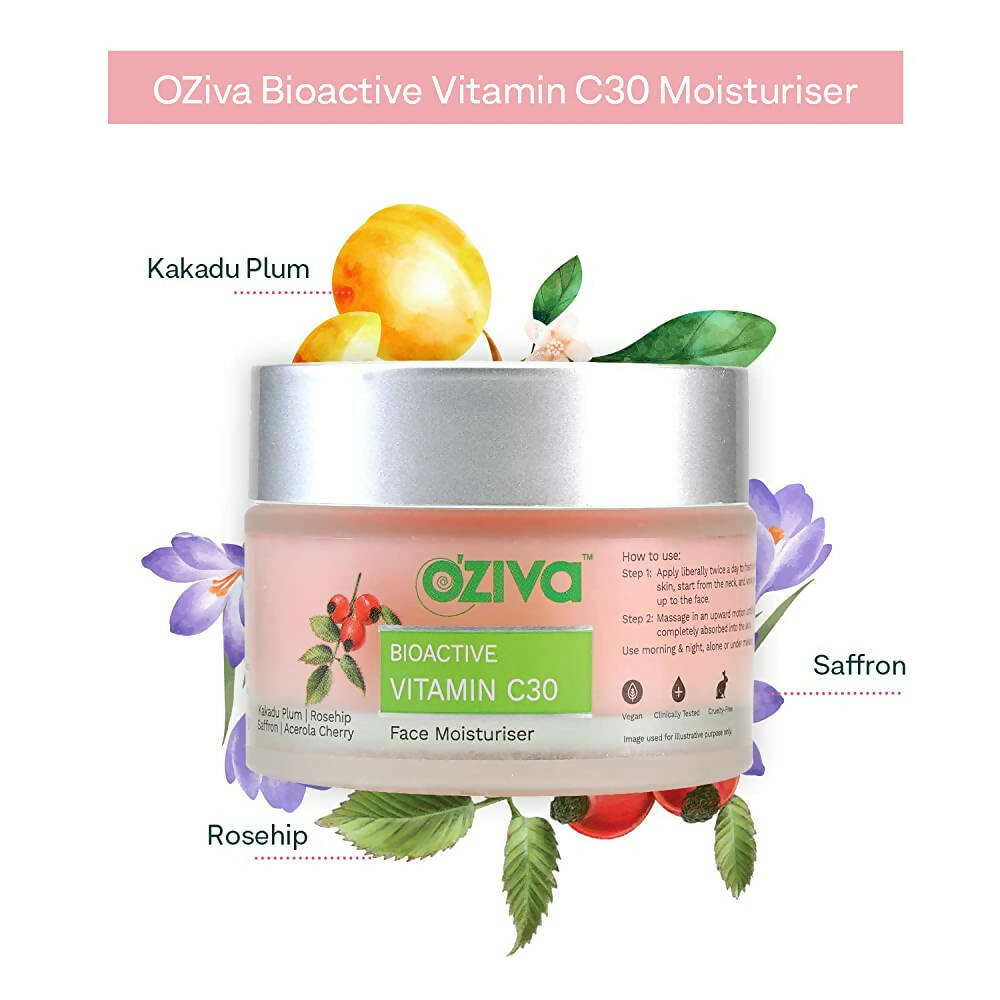 OZiva Bioactive Vitamin C30 Face Moisturiser - Distacart