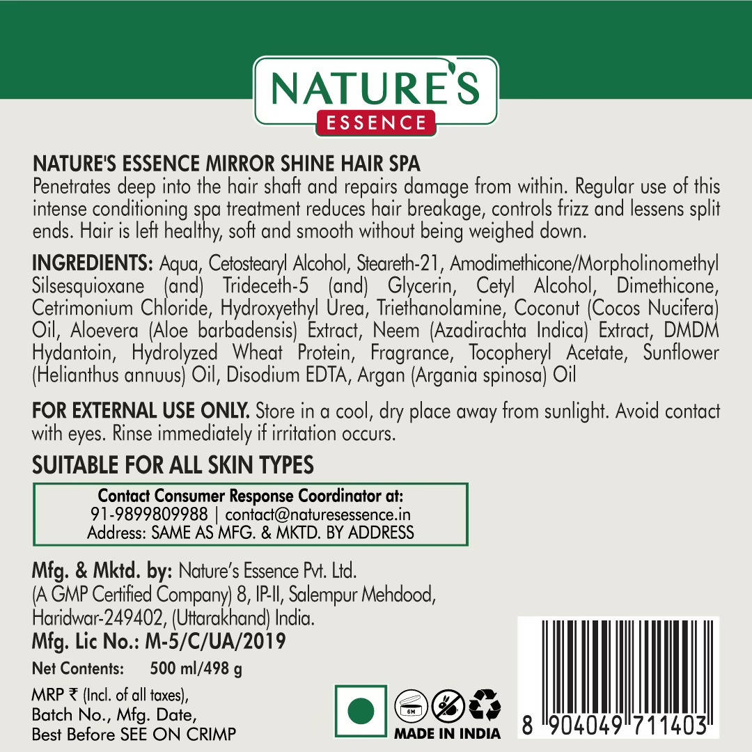 Nature's Essence Mirror Shine Deep Conditioning Hair Spa - Distacart