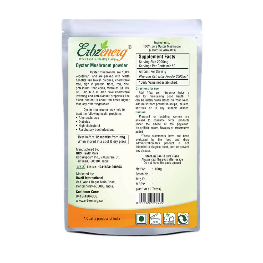 Erbzenerg Mushroom Powder - Distacart