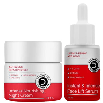 Dermistry Anti Aging Intense Nourishing Night Cream & Instant Intense Face Lift Serum - Distacart