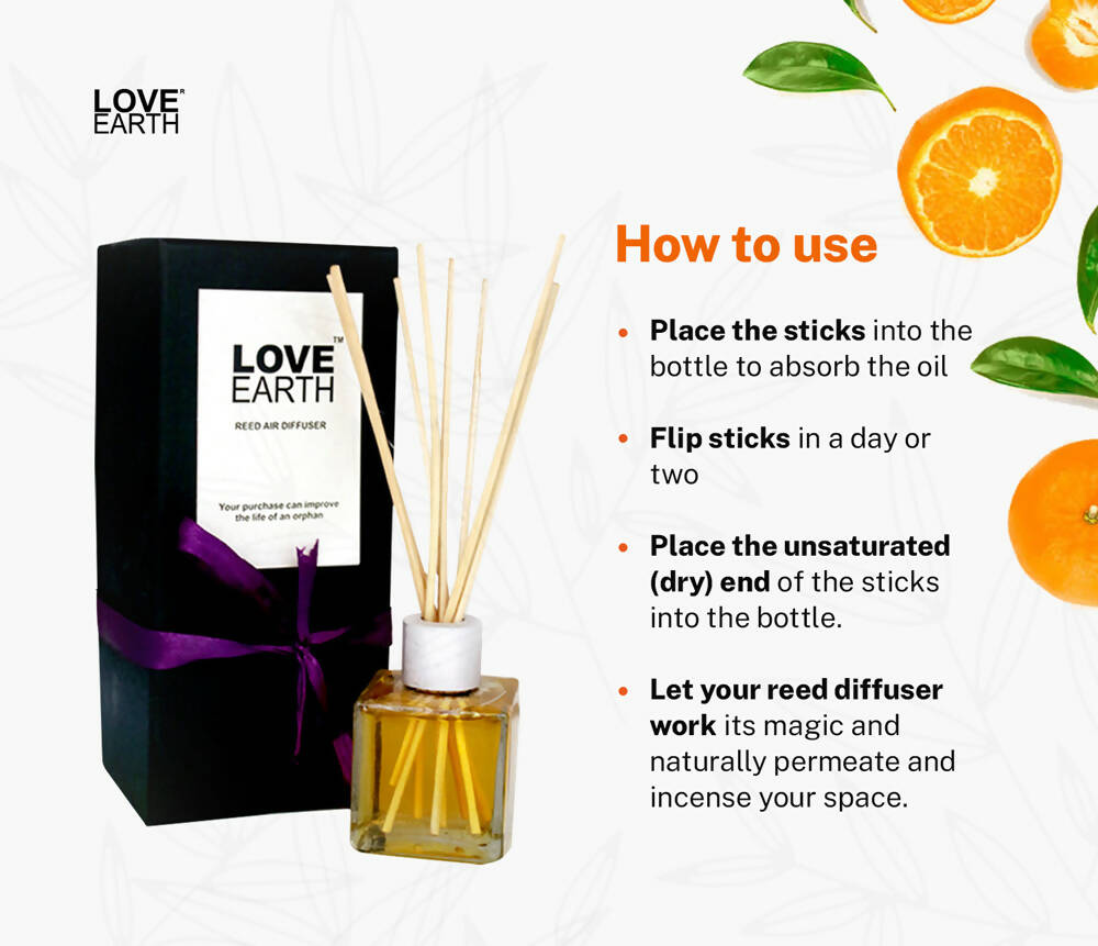 Love Earth Reed Diffuser- Tangerine - Distacart