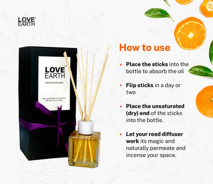 Love Earth Reed Diffuser- Tangerine - Distacart