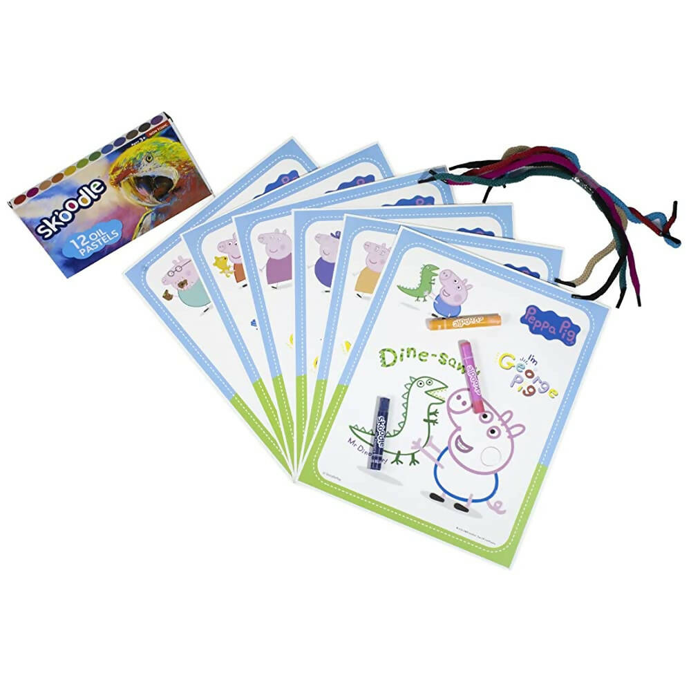 Skoodle Peppa and Family Coloring Frames - Distacart