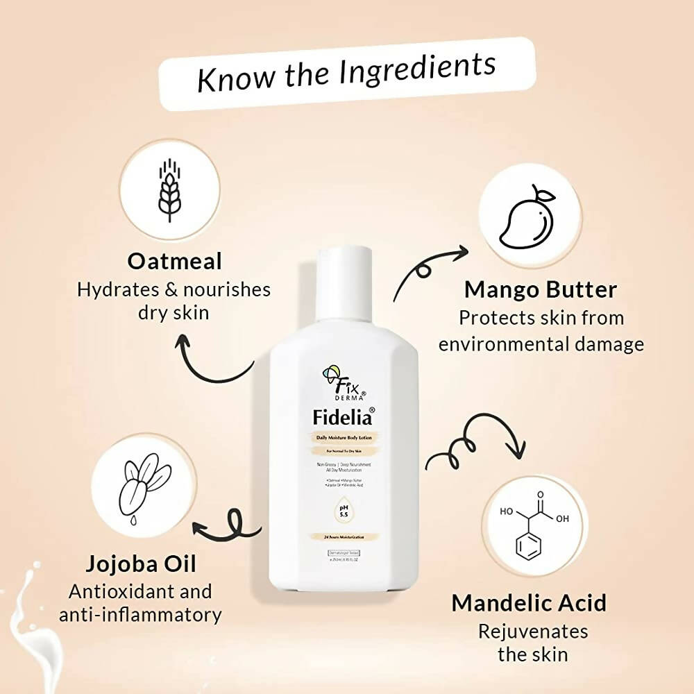 Fixderma Fidelia Daily Moisture Body Lotion - Distacart