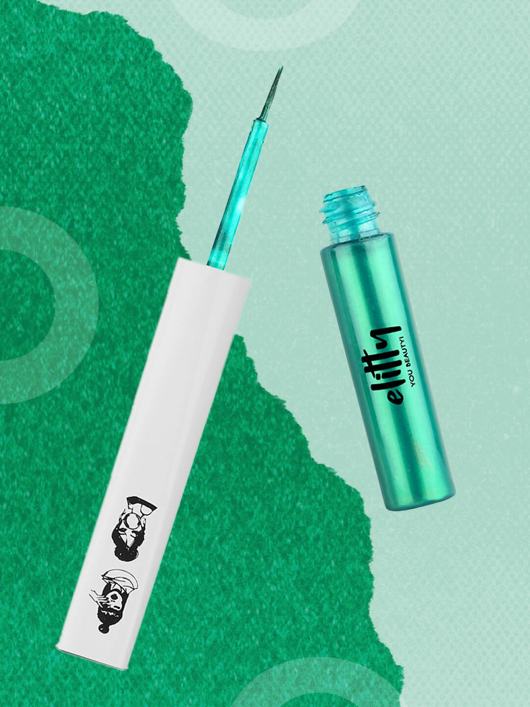 Elitty Green Pop Color Metallic Finish Liquid Eyeliner - Power Move (Emerald) - Distacart