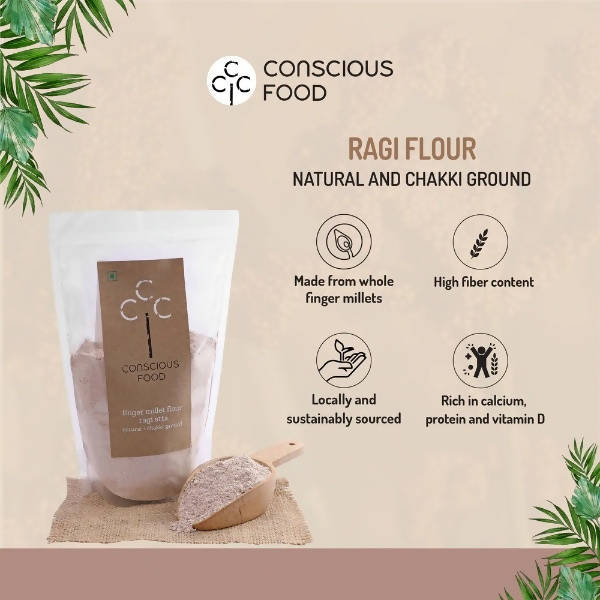 Conscious Food Finger Millet Flour (Ragi Atta)