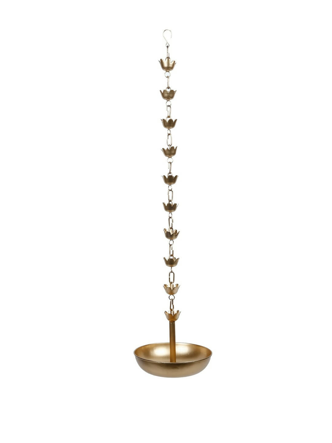 CraftVatika Gold-Toned Hanging Urli Bowl Showpiece - Distacart