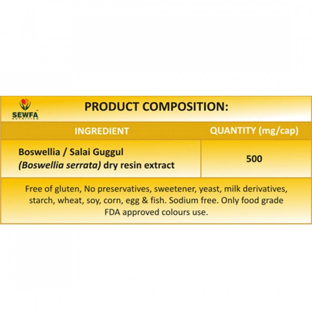 Sewfa Naturals Boswellia Extract Capsules - Distacart