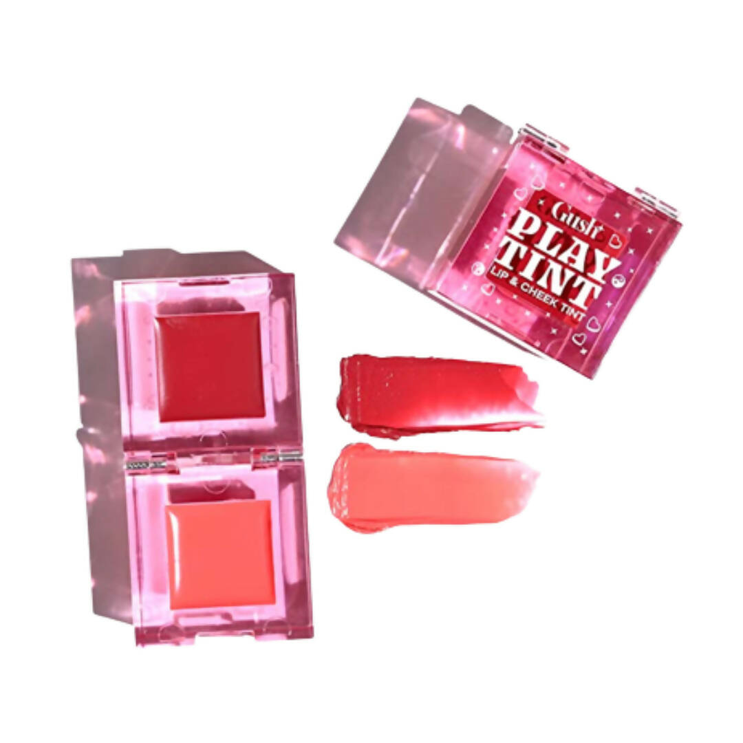 Gush Beauty Play Tint & Lip Stains - 2 in 1 Lip and Cheek Tint - Coarl Peach & Deep Maroon - Distacart