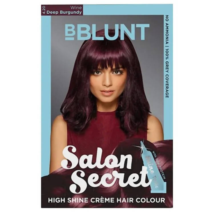 BBlunt Salon Secret High Shine Creme Hair Colour - Wine Deep Burgundy 4.20