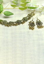 Thumbnail for Mominos Fashion Johar Kamal Golden-Plated Brass Finish Floral Desgin Choker For Women - Distacart