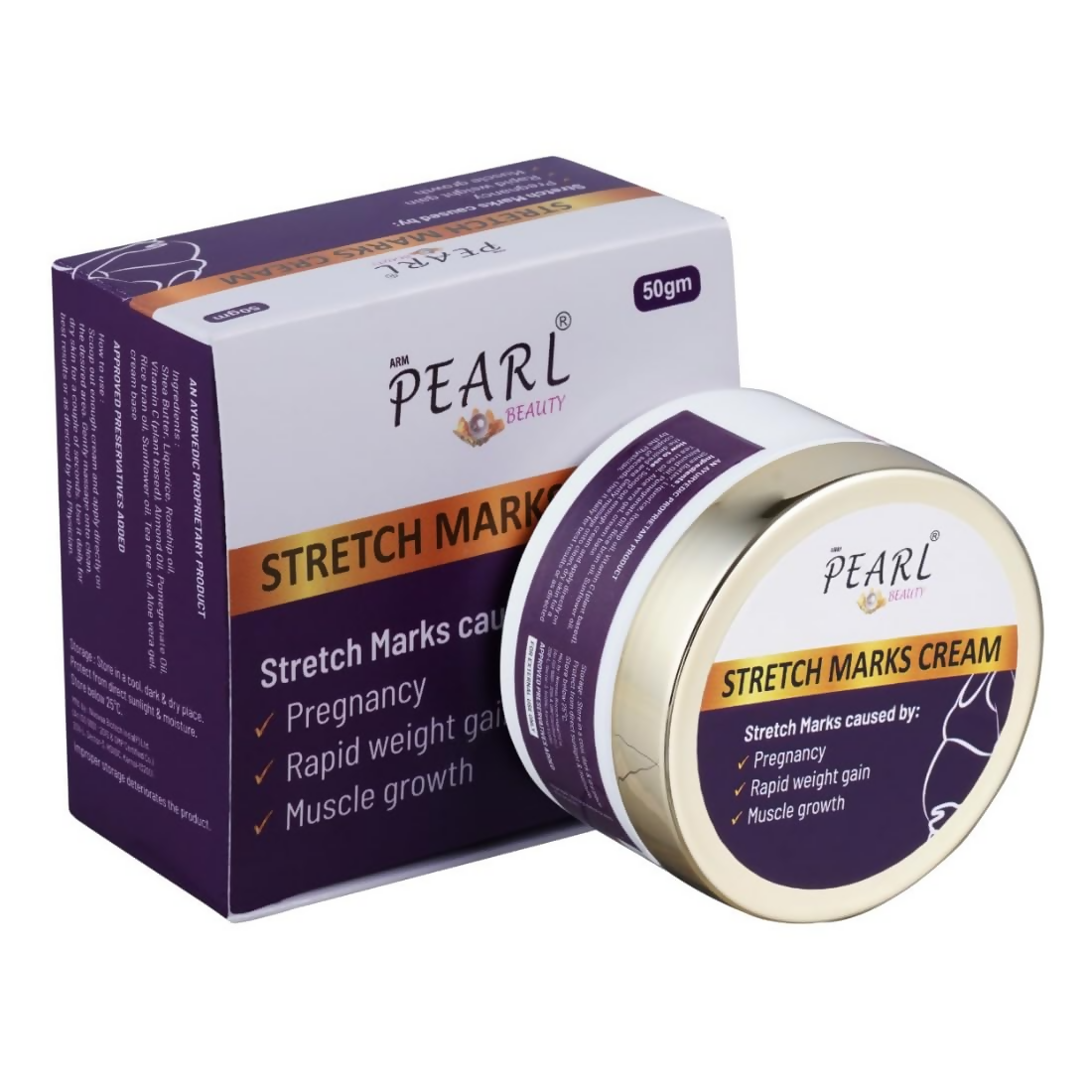 ARM Pearl Beauty Stretch Marks Cream - Distacart