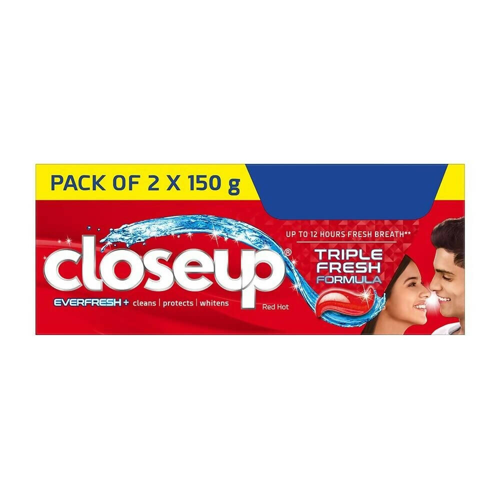 Closeup Everfresh+ Triple Fresh Formula Red Hot Gel Toothpaste (Set of 2) - Distacart