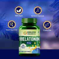 Thumbnail for Himalayan Organics Melatonin 10 mg,120 Tablets