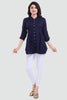 Snehal Creations Navy Blue Rayon Classy Tunic For Ultimate Look - Distacart