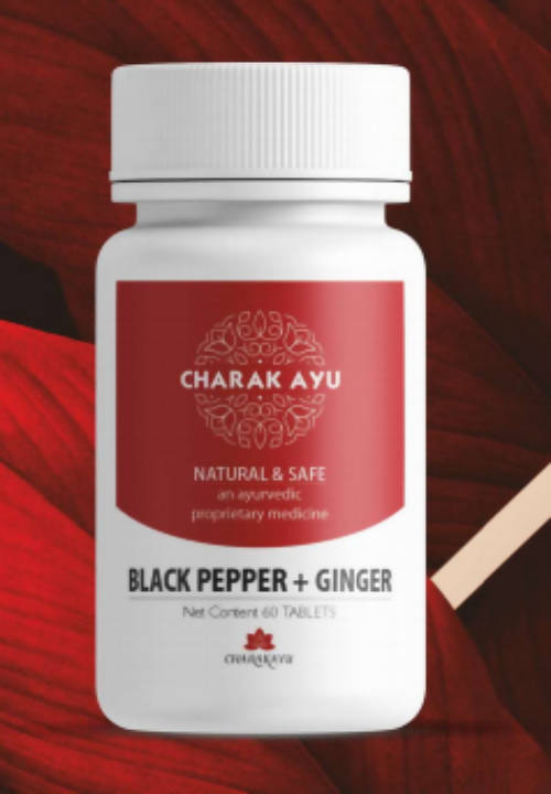 Charakayu Black Pepper + Ginger Tablets - Distacart