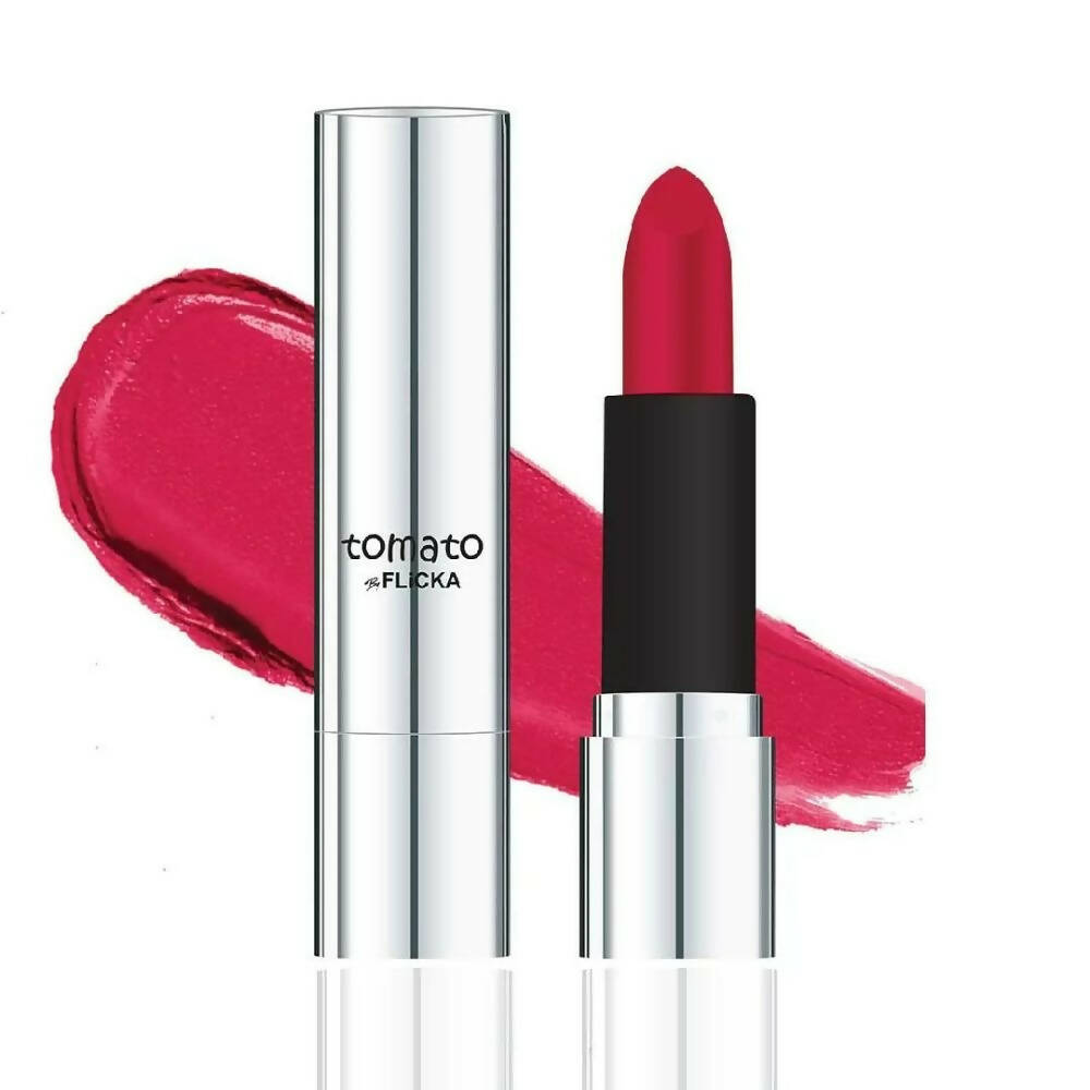 Flicka Tomato Pink Matte Finish Lipstick Shade 16 - Distacart