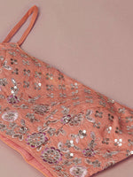 Thumbnail for House of Panchhi Peach Organza Floral Printed Lehenga choli & Dupatta - Distacart