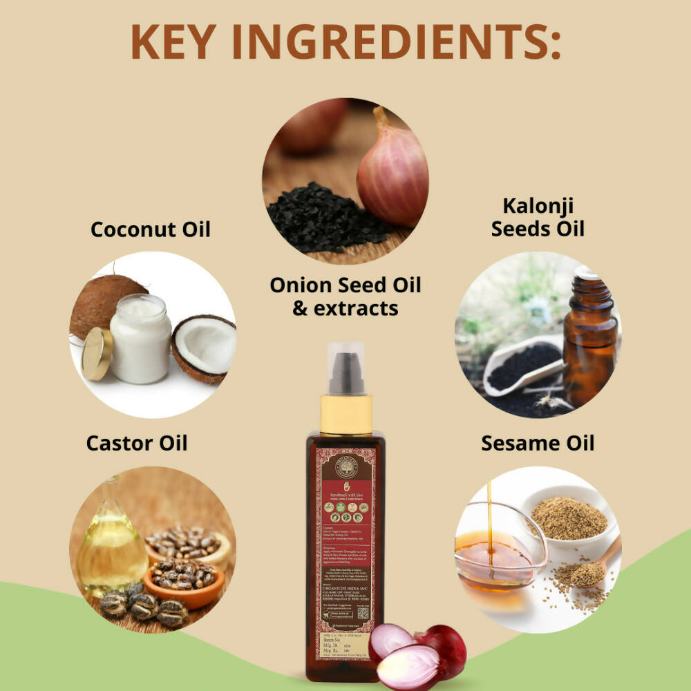 Organicos Red Onion Hair Oil - Distacart