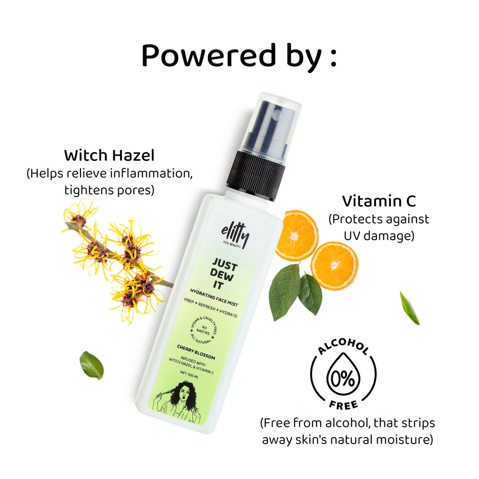 Elitty Just dew it - Hydrating Face Mist - Cherry Blossom - Distacart