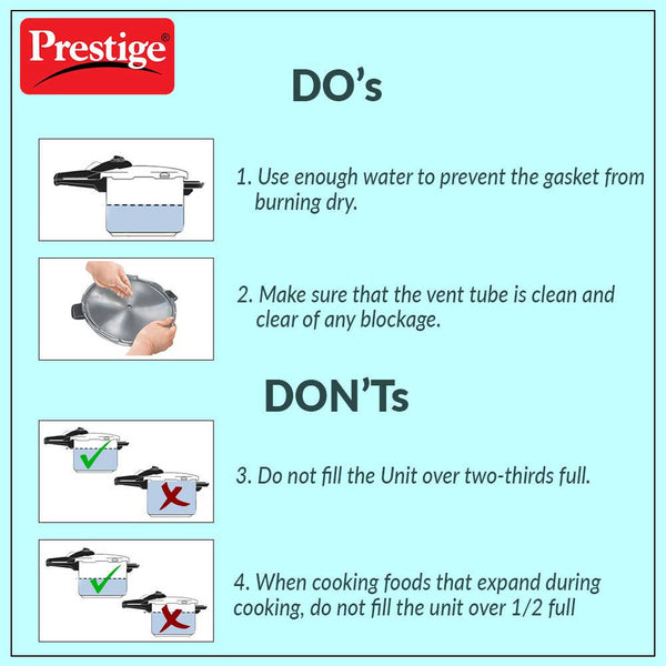 Prestige Popular Stainless Steel Pressure Cooker, Silver