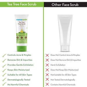 Mamaearth Tea Tree Face Scrub For Skin Purification