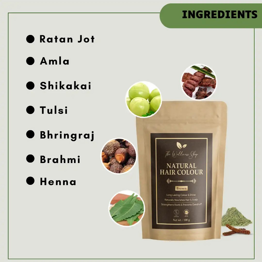 The Wellness Shop Natural Hair Colour Brown - Distacart