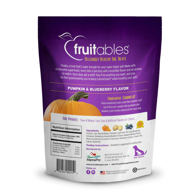 Fruitables Pumpkin And Blueberry Dog Treat - Distacart