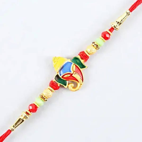 Divine Lord Ganesha Rakhi & Cashew Jar - Distacart