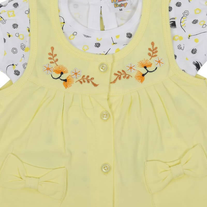 NammaBaby Baby Girl's A-Line Mini Frock Dress - Yellow 114 - Distacart
