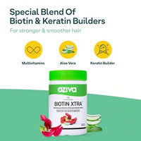 Thumbnail for OZiva Plant Based Biotin Xtra Capsules