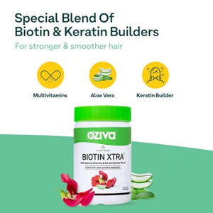 OZiva Plant Based Biotin Xtra Capsules