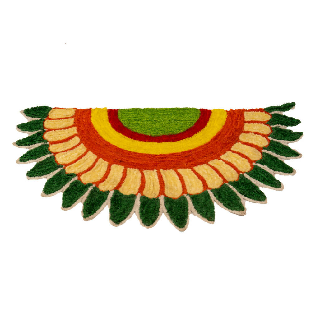 Kundan HandiKrafts Flower Mat Semi Design 1 - Distacart