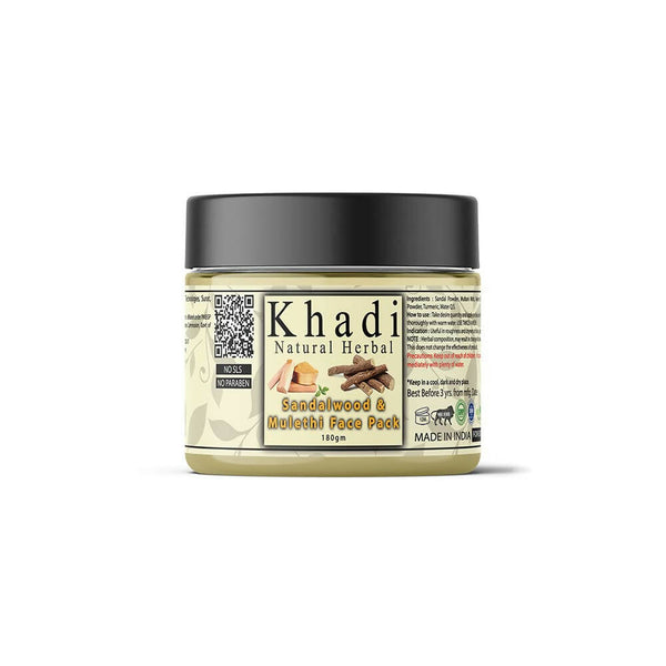 Khadi Natural Herbal Sandalwood and Mulethi Powder Face Pack - Distacart